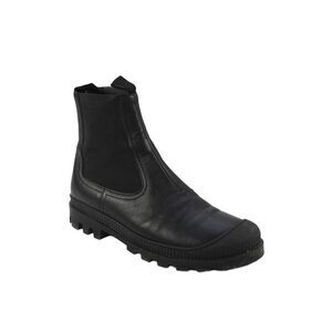 Loewe Womens Rubber Elastic Slip-On Ankle Rain Boots Black Size EUR 39